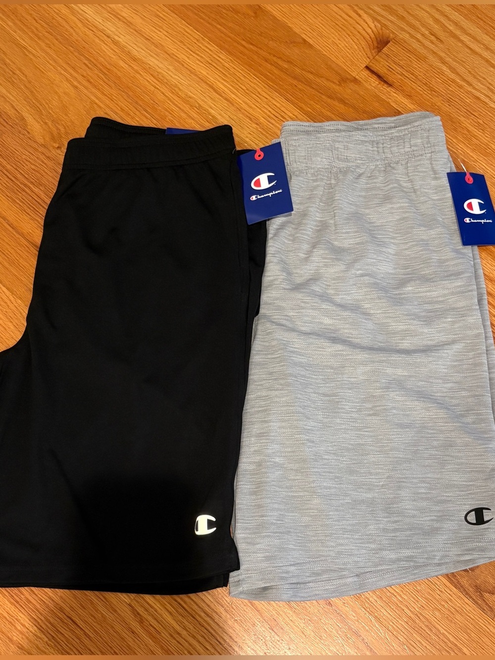 Champion Men’s Athletic Shorts - Black & Light Gray (2-Pack)